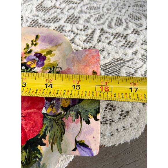 Gorgeous Vintage Hand Painted Decor Tray - Picture 7 of 7